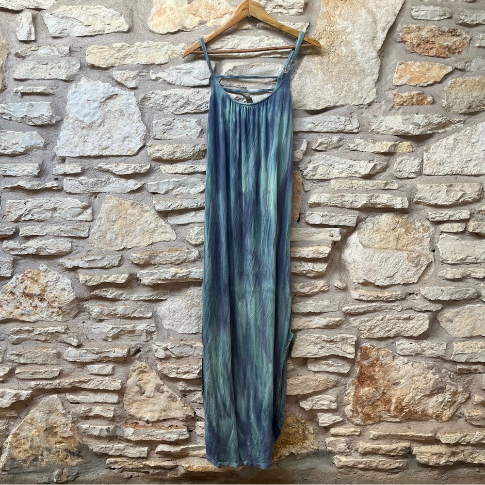 Gypsy 05 tie dye Bamboo racerback maxi dress